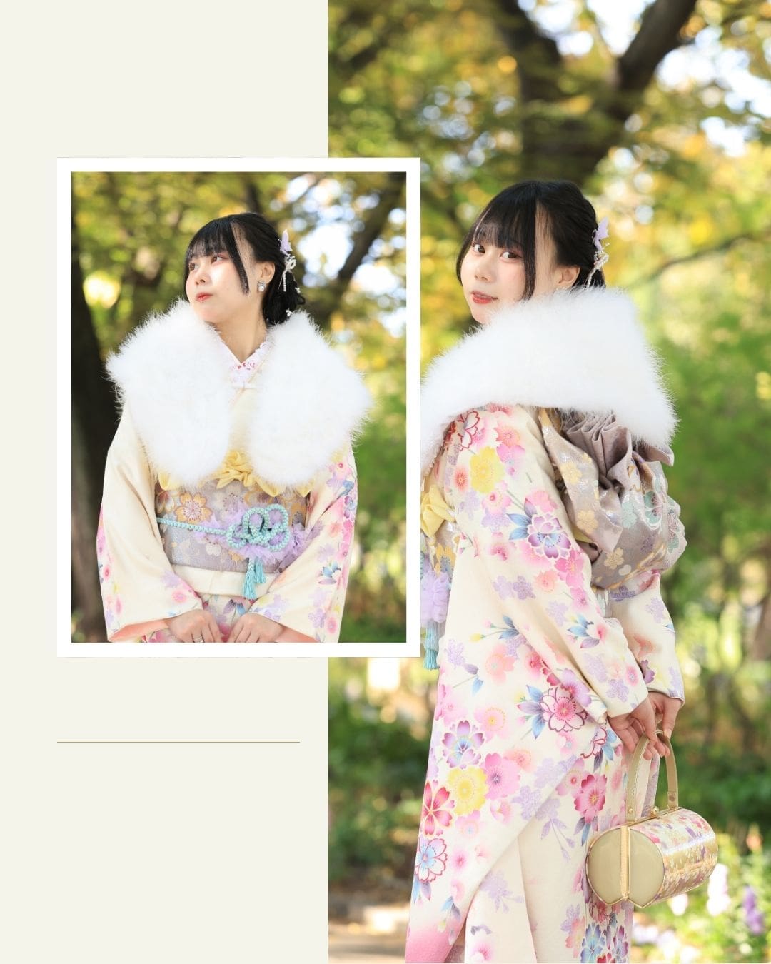 住吉公園　成人式前撮り　ka和ii着物レンタル