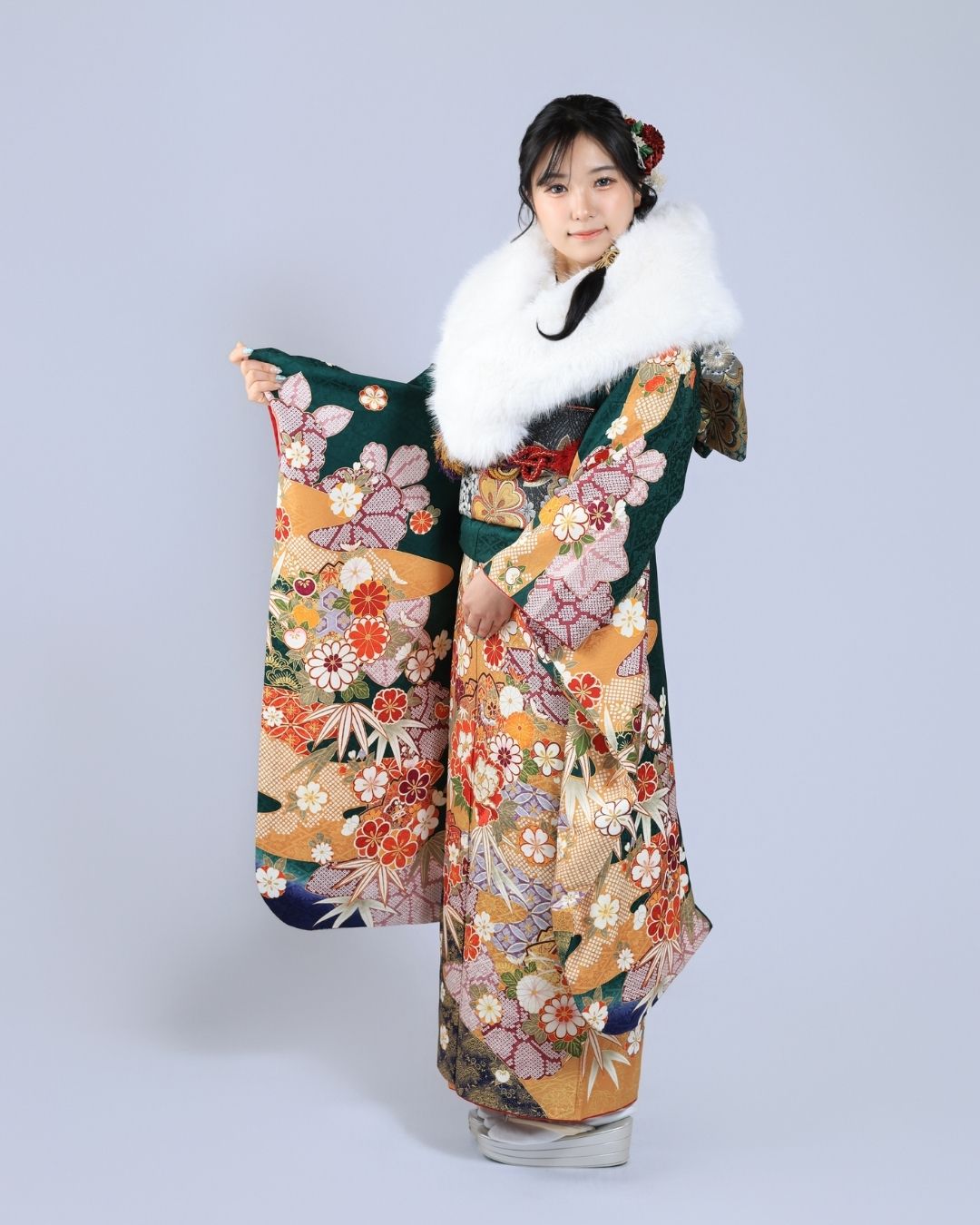 成人式　振袖　スタジオ撮影