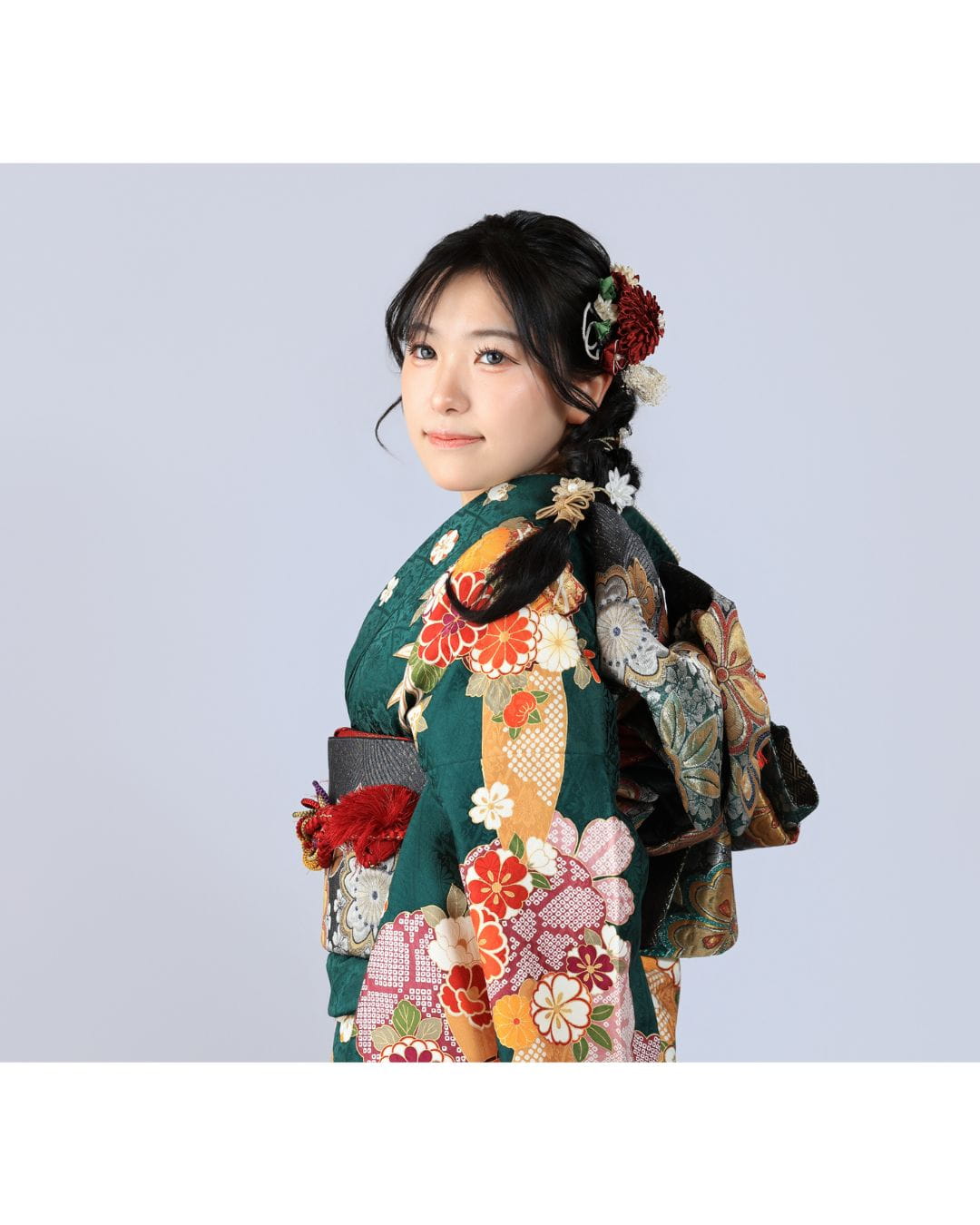 自然光が美しい成人式後撮りポートレート