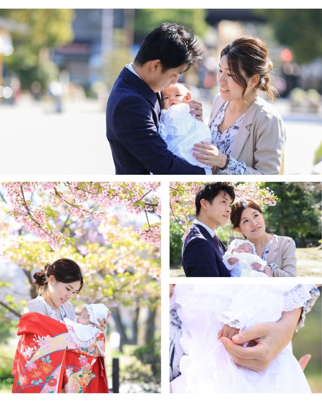 住吉公園 桜 お宮参り撮影